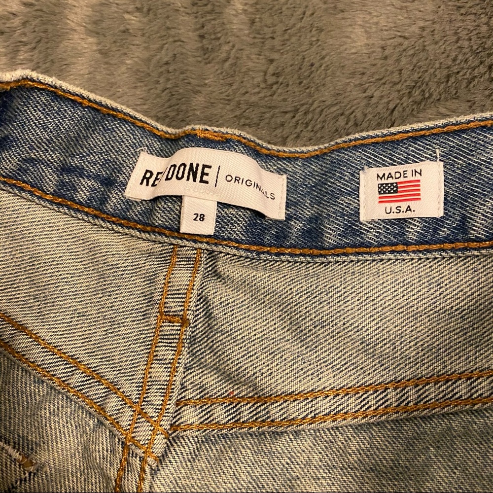Re/Done the shorts in Dirty Destroy Button Fly - Picture 9 of 14